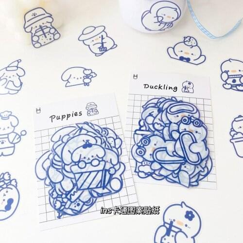 Japanese Cartoon Sticker Pack Cute Bear Dog Stickers Scrapbooking Material DIY Album Decoration Stationery