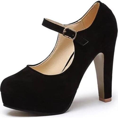 New Free shipping Pumps Women 's shoes 2020 summer the new sexy high heels rounded suede comfortable work shoes 12cm