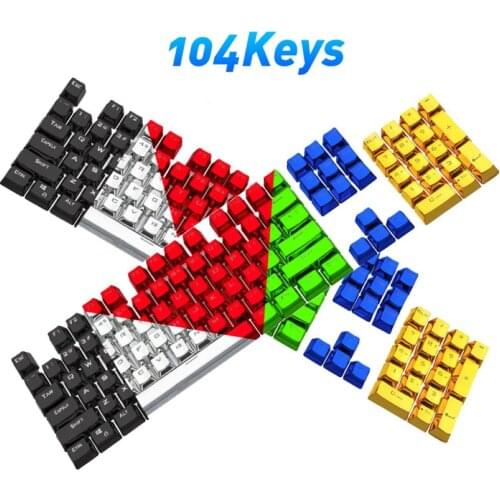 104Pcs/Set ABS Stylish Backlight Key Caps Replacement for Mechanical Keyboards