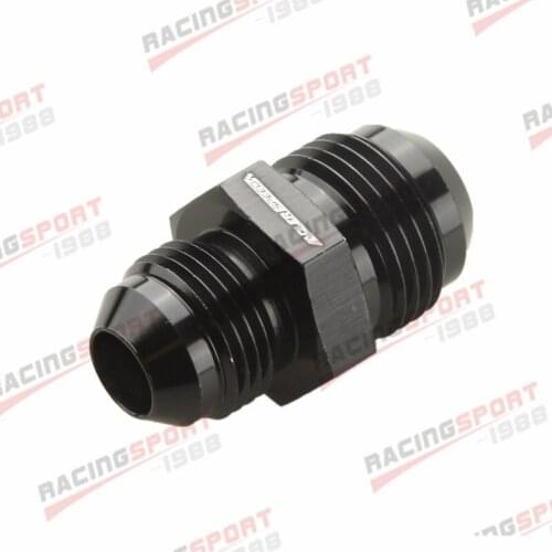 -10AN To -8AN Male Straight Reducer Fitting Adaptor Black