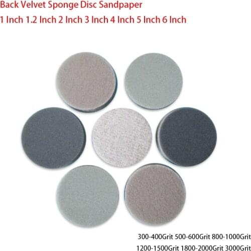 1Inch-6Inch Spong Foam Sandpaper Disc Hook Loop Polishing Sanding Paper Self-sticking 300-3000 Grit Abrasive Tools