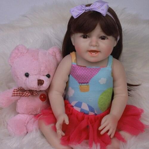 20"50CM Baby Toddle SIlicone Full Body Bebe Reborn Doll Bath Toy Lifelike Newborn Princess Baby Doll Realistic Newborn Doll