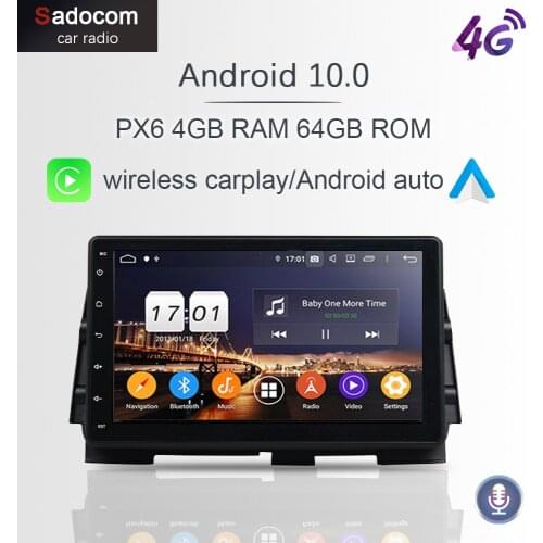 4GB +128GB Carplay PX6 DSP IPS Android 10.0 Car DVD Player GPS RDS Radio WIFI Bluetooth 5.0 For Nissan Kicks 2016 2017 2018 2019