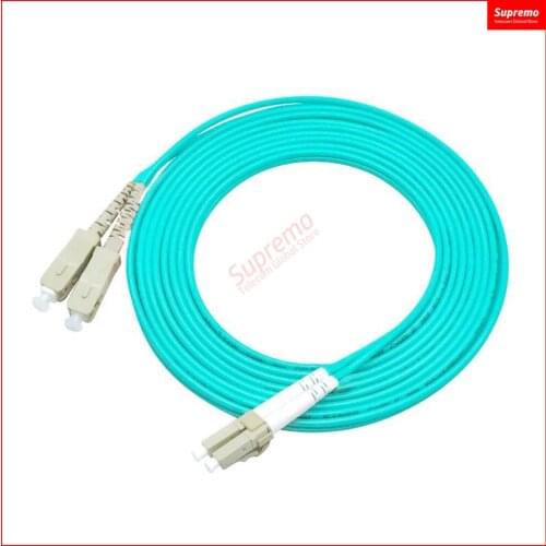 5pcs 3M-20M LC/UPC-SC/UPC Multi-Mode OM3 10G Fiber Cable Multimode Duplex Fiber Optical Jumper Patch Cord