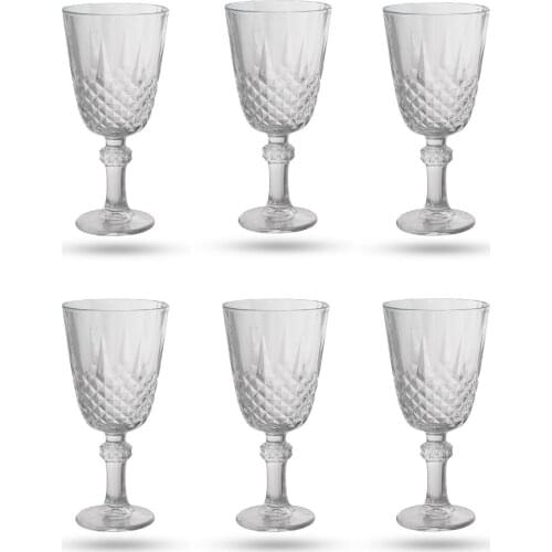 6lı Ayaklı Kristal Kadeh Sunum Bardak 200CC