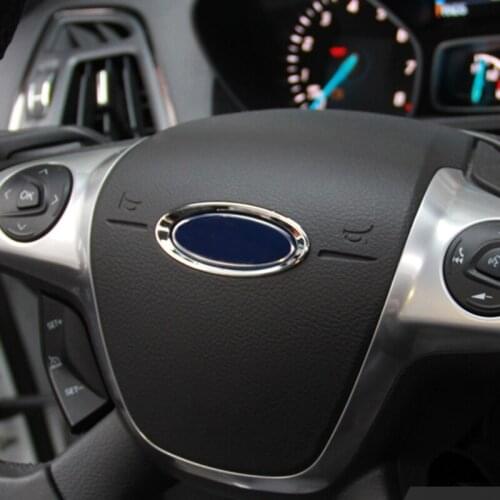 A0NE 3D Steering Wheel Sticker For Ford Fiesta Ecosport Kuga Escape Focus Mondeo