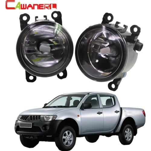 Cawanerl Car Styling Fog Light Lampshade + H11 LED / Halogen Bulb DRL 12V For 2005-2012 Mitsubishi L200 KB_T KA_T Pickup