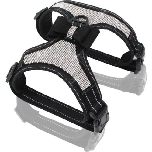 HobbyLane Reflective Shiny Crystal Rhinestone Pet Harnesses Cute Bowknot For Outdoor Walking Dog Leash Accessories