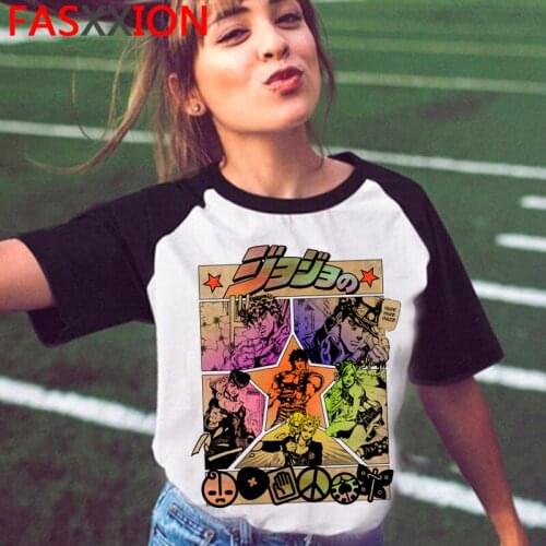 Jojo Bizarre Adventure tshirt male graphic tees aesthetic couple clothes top tees tumblr