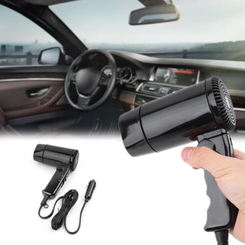 Caravan Portable 12V Hot&Cold Folding Car Hair Dryer Window Defroster for RV Camper Camping Travel