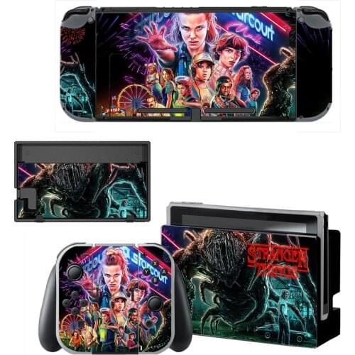 Stranger Things Nintendo Switch Skin Sticker NintendoSwitch stickers skins for Nintend Switch Console and Joy-Con Controller
