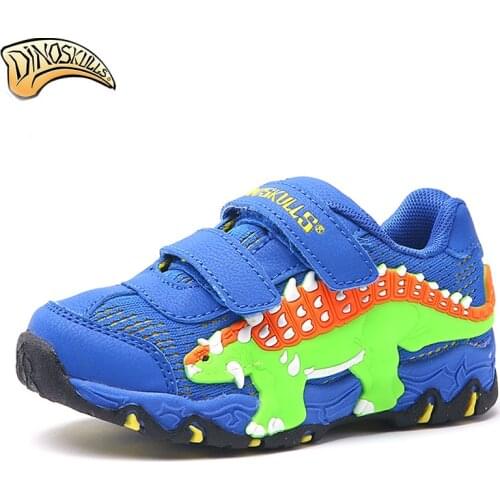 Dinoskulls Boy shoes Tenis Infantil Sneakers Boy Shoes Illuminated Rubber Sole Breathable Sneakers Boys Running Shoes