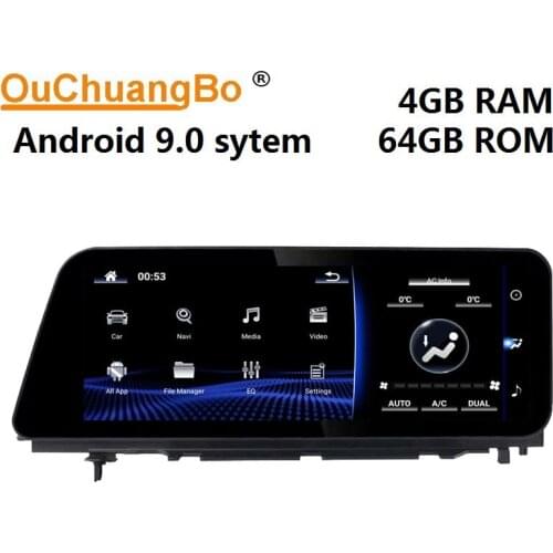 Ouchuangbo radio audio player for RX RX200 RX350 RX450 2016-2018 with 12.3 inch android 9.0 gps Right driving
