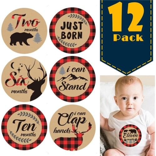 Hot Sale 12 Sheet Milestone Photo Sharing Cards Gift Set Baby Age Cards - Baby Milestone Cards, Baby Photo Cards - Newborn Photo