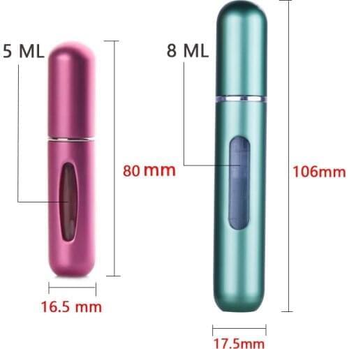 5ml Portable Travel Mini Container Aluminum Refillable Perfume Spray Bottle Empty Cosmetic Storage Bottle Water Container Tool