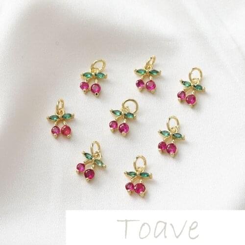 Gold-plated copper plated real gold mini small Yintao cute personality pendant diy earrings chain accessories