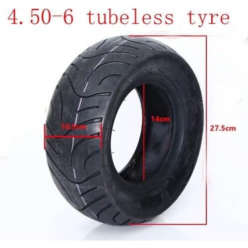 Size 4.50-6 Thickened Wear-resisting Vacuum Tire 4.50-6 Tubeless Tire for Balancing Car Electric Scooter