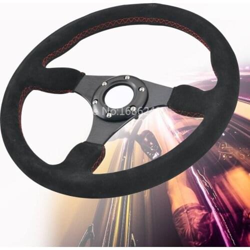 Steering wheel 14inch 350mm Drifting Steering Wheel / Suede Leather Racing Drift Steering Wheels High Quality