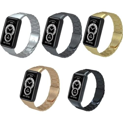 HUAWEl Band 6 Sports Strap Watch Band Metal Wrist Strap For HUAWEl band 6 Smart Bracelet Replacement