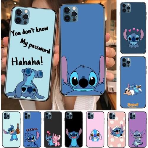 Stitch Funny Anime Phone Cases cover For iphone 11 Pro Max case 12 8 7 6 S XR PLUS X XS SE 2020 mini mobile cell shell funda ba