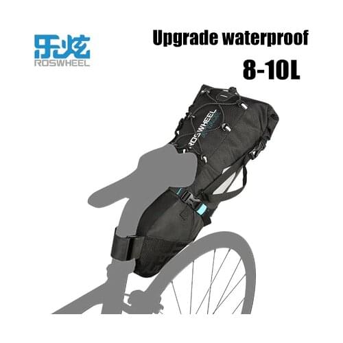 Roswheel full waterproof bicycle bag tail bag large capacity rear seat bag mountain bike bag riding backpack road bike equipment