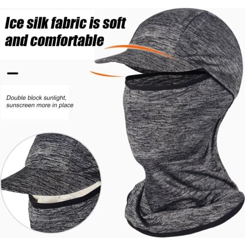 Outdoor hat breathable fishing riding full hood scarf sunscreen hood quick-drying viscose fiber hat brim hat outdoor equipment