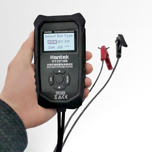 Hantek Automotive Car Battery System Tester HT2018B Digital LCD Battery Capacity Charging Analyzer 6V/12V/24V