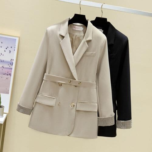 Womens blazer 2020 Spring And Autumn New Suits Loose Casual Tops Mid-length Women Suit Jacket Fashion Wild Suit Coat Female