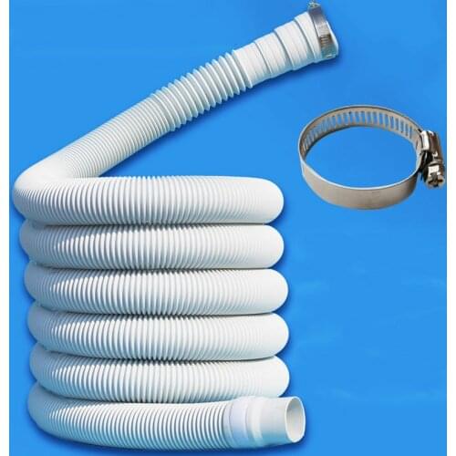 0.8/1/1.5/2m Flexible Air Conditioning Drain Hose Universal Water Inlet Extension Pipe Washing Machine Faucet Bathroom E11722