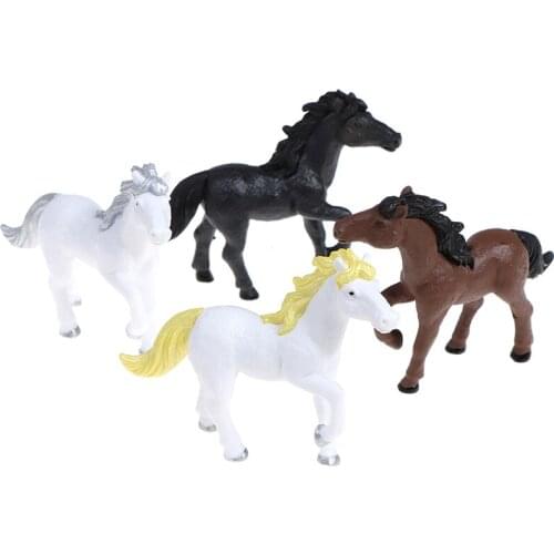 1PC Simulation Horse Pony micro landscape bonsai ornament PVC doll handmade doll kid toy toy figures home decor miniacture