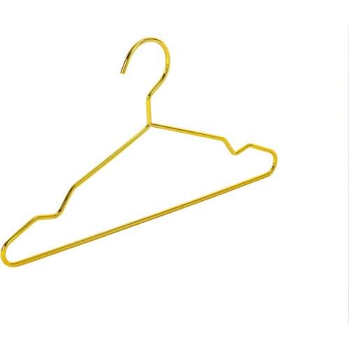 Heavy Duty Shiny Gold Metal Clothes Hanger, Coat Hanger, Suit Hanger, Dress Hanger with Big Notches Pack of 10 , Gold