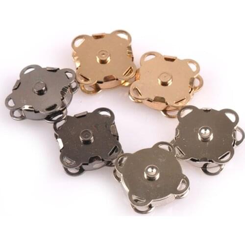 15mm 10Pcs Golden/silver Metal Magnetic Snaps Buttons Handmade DIY Crafts And Scrapbooking Accessories For Bags Garment C1918