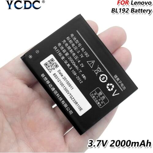 3.7V 2000mAh BL192 Battery For Lenovo A328 A328T A526 A750 A529 A560 A680 A590 Mobile Phone Replacement Rechargeable Cell Phone