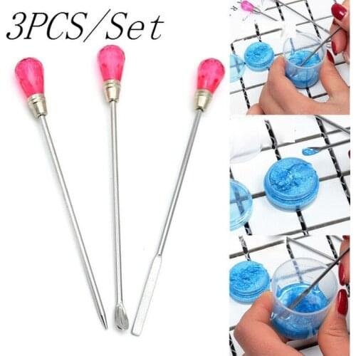 3Pcs/Set Bubble Needle Spoon Tool Set for Silicone Resin Mold Jewelry Making Candle Making Kit