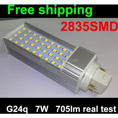 4 pins high power g24 plc led lamp LED pl 7W 36led 5050SMD AC85- 265V led bulb replace g24 26w