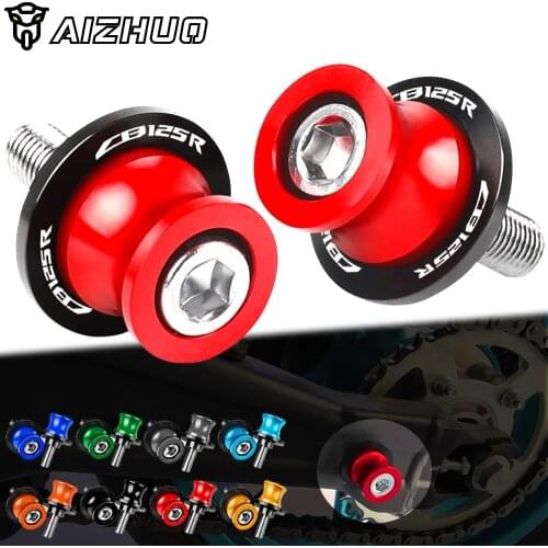 Motorcycle Accessories FOR HONDA CB125R CB 125R CB125 R 2011-2020 2019 CNC Aluminum Swingarm Slider Spools M8 Stand Screws LOGO