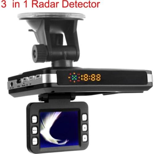 3 in1 Car Radar Detector DVR Camera video Recorder Full HD 1080P 2.0" Speed Detector VGA Dash Cam Night Vision Record GPS Logger