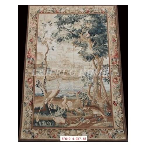 Free shipping 100% Aubusson Tapestry / arras,Aubusson woolen tapestry, handmade tapestry