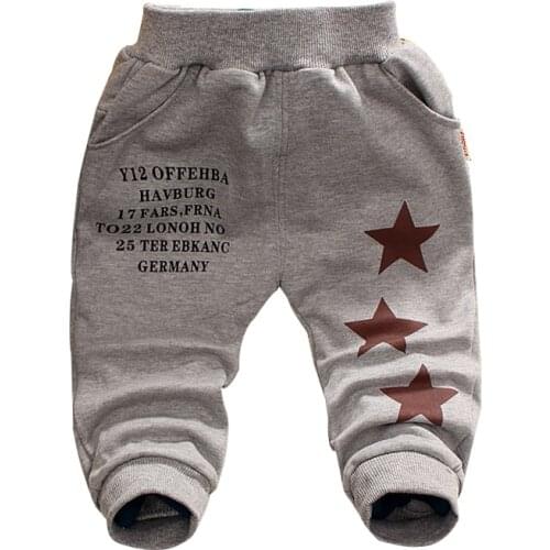 Free shipping 2019 New Spring&Autumn Baby Pants 1 Piece Cotton Five-pointed Star Pattern Kids Pants 0-3 years Baby Boys Pants