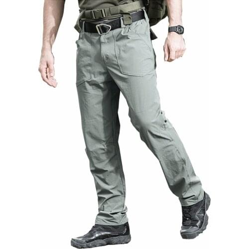 Hiking Pants Men Stretch Quick-Dry Nylon Outdoor Sports Camping Trekking Cargo Tactical Pants Men Military Army Multi Pockets
