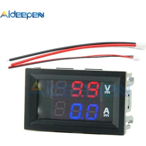 DC 7-110V/10A 50A 100A Three-digit Ammeter High Voltage Digital Display Voltage and Current Meter Voltmeter