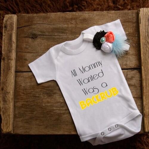 DERMSPE New Casual Newborn Baby Boy Girl Short Sleeve Letter Print My Siblings Have Tails Cotton Romper Baby Clothes White