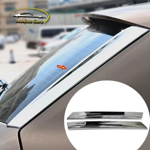 For Audi Q3 Car Accessories Styling 2013 2014 2015 ABS Chrome Car rear Tail windows Spoilers Wings frame Cover Trim Molding