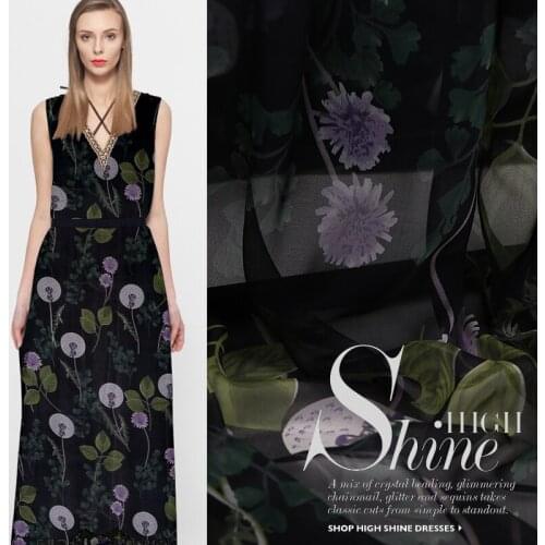 European and American Spring and Summer Thin Transparent Silk Chiffon Fabric Elegant Silk Dress Scarf Fabric Chiffon Silk