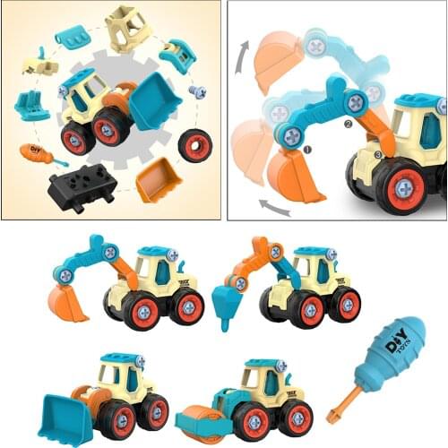 Nut Disassembly Loading Unloading Engineering Truck, Excavator, Bulldozer ,Kids Screw, Boys Creative Tool, Education Toys