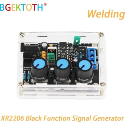 XR2206 Black Function Signal Generator Full Assembled Welding Sine/Triangle/ Square Output 1HZ-1MHZ