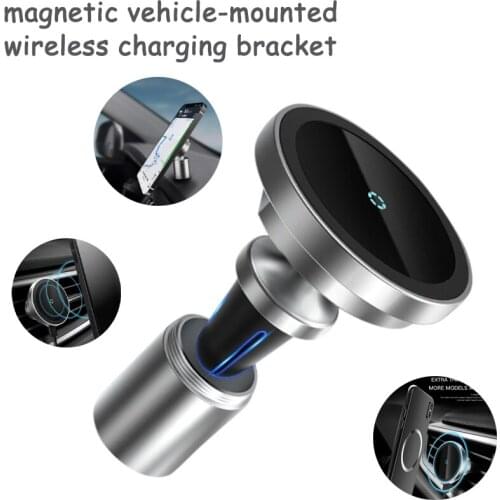 New 15W Magnetic Vehicle Mounted Wireless Charging Bracket Cell Phone Holder Suitable For IPhone Car Wireless Charging Stand