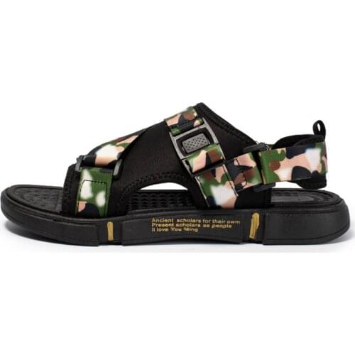 Y62 Mens Camouflage Buckle Strap Sandals Summer 2021 Fashion Outdoor Rome Beach Shoes Casual Garden Rubber Slippers