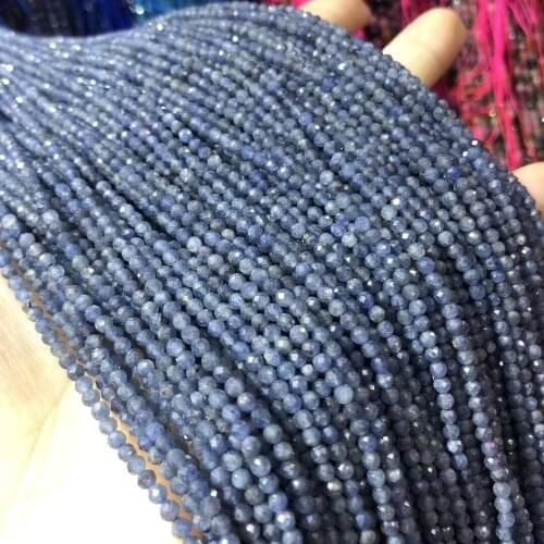 Small Beads Natural Stone Beads Natural Sapphir 2-3mm Section Loose Beads for Jewelry Making Necklace DIY Bracelet