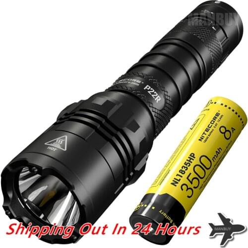 Free shipping NITECORE P22R with Battery Ultimate Performance Rechargeable Tactical Flashlight 1800 Lumens Outdoor Hunting Torch